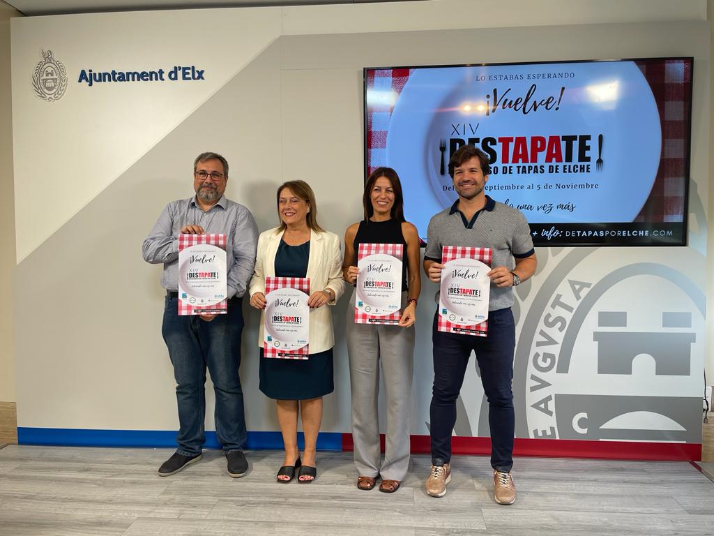destapatelx's tweet photo. 📸🍽️Presentación #DESTAPATE23 del 28 de septiembre al 5 noviembre
‼️Abierto PREINSCRIPCIÓN hosteler@s‼️ hasta el 14 septiembre
Gracias @ajuntamentelx @visitelche @hosteleriaelche  @AETE_Elche 
💻info@depatasporelche.com https://t.co/FhEat7Wp9P
