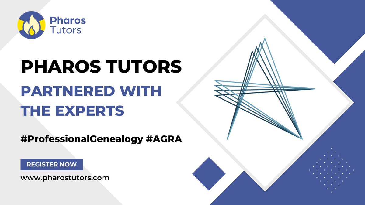 PharosTutors's tweet image. Pharos are sponsoring the @AGRAGenealogy conference this weekend. We wish attendees an enjoyable and informative time: buff.ly/46Qc8dz. AGRA are one of our partners. Read more here: buff.ly/3OLbC8j #FamilyHistoryFriday