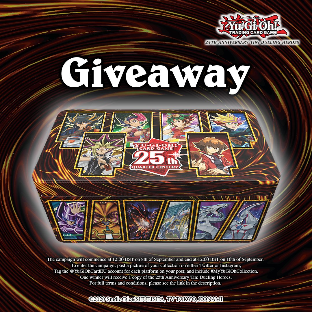 YuGiOhCardEU's tweet photo. You‘ve got a chance to win one of our Yu-Gi-Oh! giveaways!
To enter:
✅ Post a picture of your Yu-Gi-Oh! collection
✅Tag us @YuGiOhCardEU
✅Include #MyYuGiOhCollection in your post
Open to UK, Swiss & EEA residents.
Full T&Cs here: https://t.co/6KoCASjGpt
#YuGiOhTCG https://t.co/ER874ksFQk