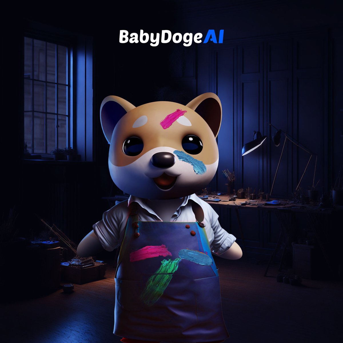 BabyDoge's tweet photo. Ever wanted to be an artist or meme maker? Soon you will with the #BabyDogeAI Image Generator. Just describe what you want and in seconds our AI will create it for you! Goes live on September 19th and Baby Doge holders can claim up to 50 free image generation credits! https://t.co/6OiLCHwaEF