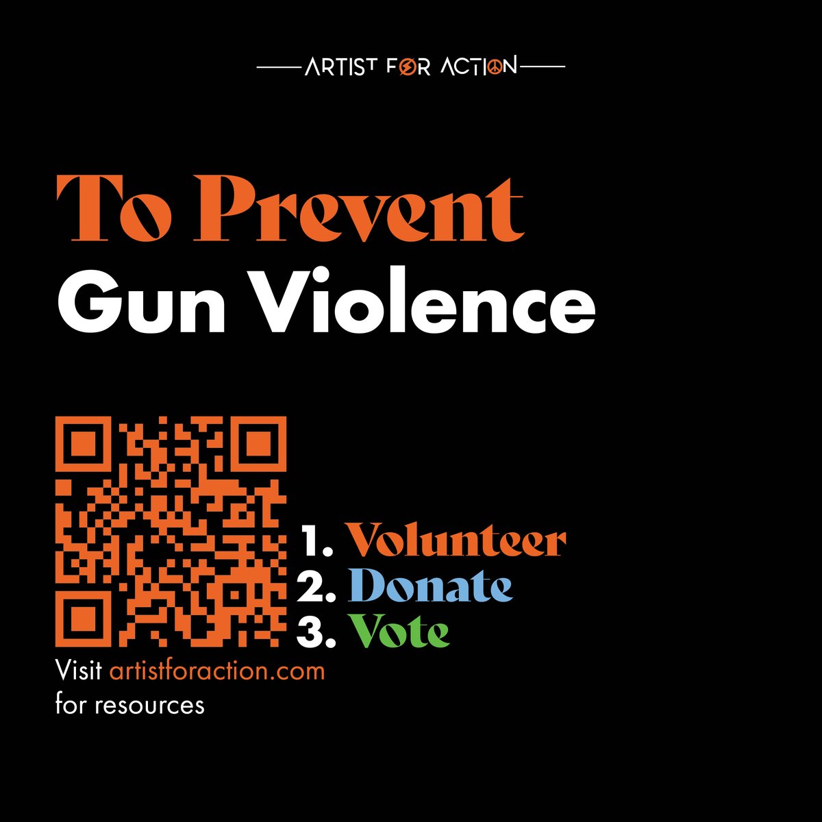 I am an @afaventures - #ArtistForAction. We are a coalition of musicians who have come together to take on the gun violence epidemic and make our communities safer. Get involved now at artistforaction.com!