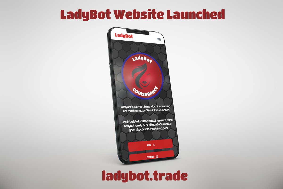 Official Website Launch of the LadyBot of <a href="/CoinSuranceNSUR/">CoinSurance</a> 
👀  50k mcap
👀  Smart Snipe Machine Learning bot
👀  Learned on 10k+ token launches.
👀  50% of LadyBot’s revenue goes directly into the staking pool.

ladybot.trade

Come have a chat: t.me/CoinSuranceLad…