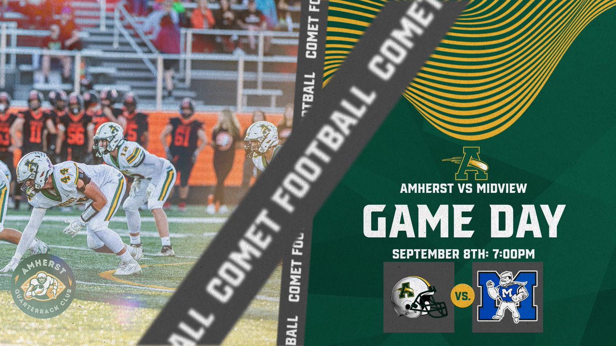 GAME DAY!!! SWC Match up @ Home vs Midview!!!#PCE @SteeleComets @AmherstQb @AmherstFootball