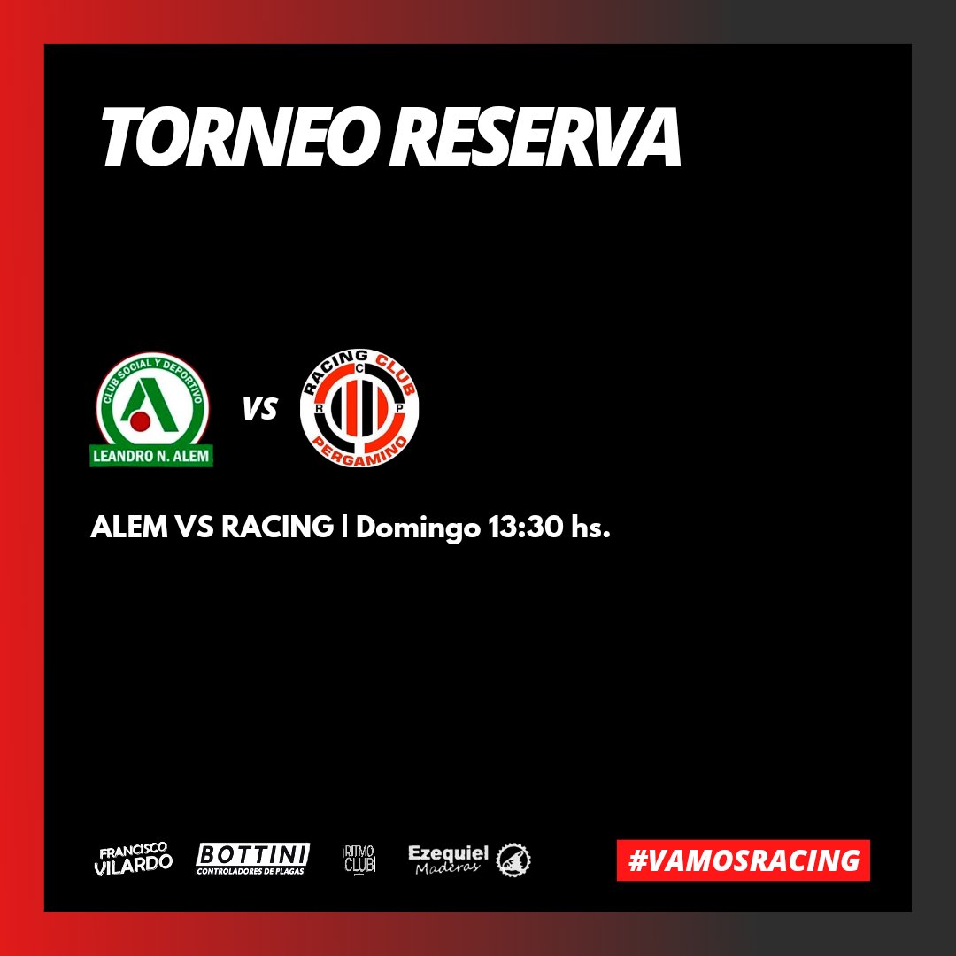 RCPergamino20's tweet photo. #ReservaRCP | ยกPrรณximo partido!
โฝ Fecha 19 | #TorneoFaseRegular
๐ Alem
๐๏ธ Domingo 10/9
โฑ๏ธ 13:30 hs
๐๏ธ Club Leandro N. Alem
#DaleRCP ๐ดโชโซ https://t.co/nPabCEH5Ax