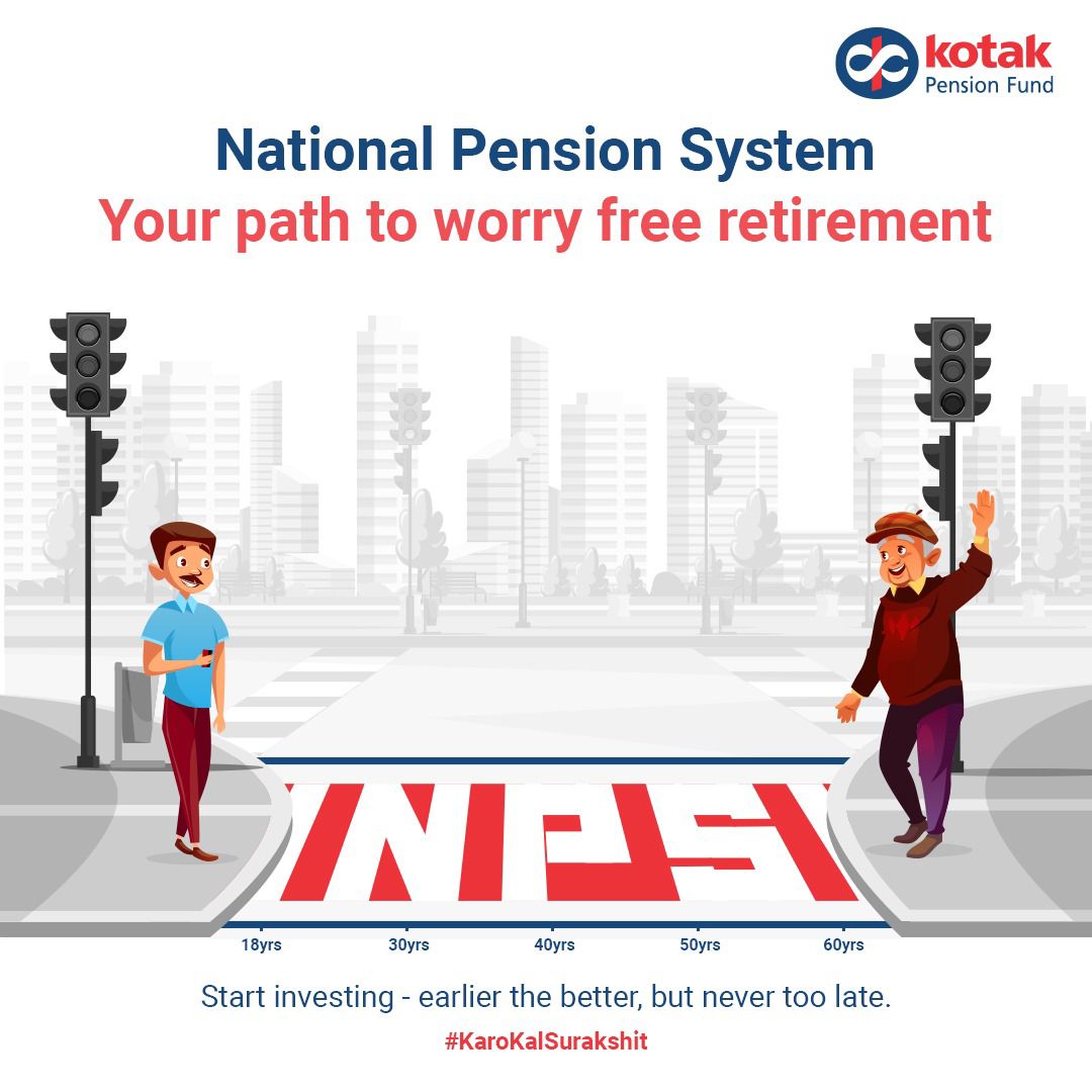 KotakPension's tweet photo. NPS is your path to financial security and a worry-free retirement. Start today and secure your retirement. #KaroKalSurakshit

#NationalPensionSystem #Kotak #Investment #Retirement #Savings #Nps #PensionHaiToTensionNahi #NPSZaruriHai https://t.co/sTElDwAtQW