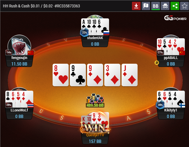Questje_'s tweet photo. Wednesday was our first real attempt at stacking the GOAT, @RealKidPoker during Rush & Cash ;)
I didn't win the hand, but I gained an experience and was called a Fish Cake by #DNegs. ๐คฃ๐
We also won a 489BB regular Cash Drop Pot! ๐ข
We go again tonight! ๐ช
@GGPoker https://t.co/0b3RJa1z3V