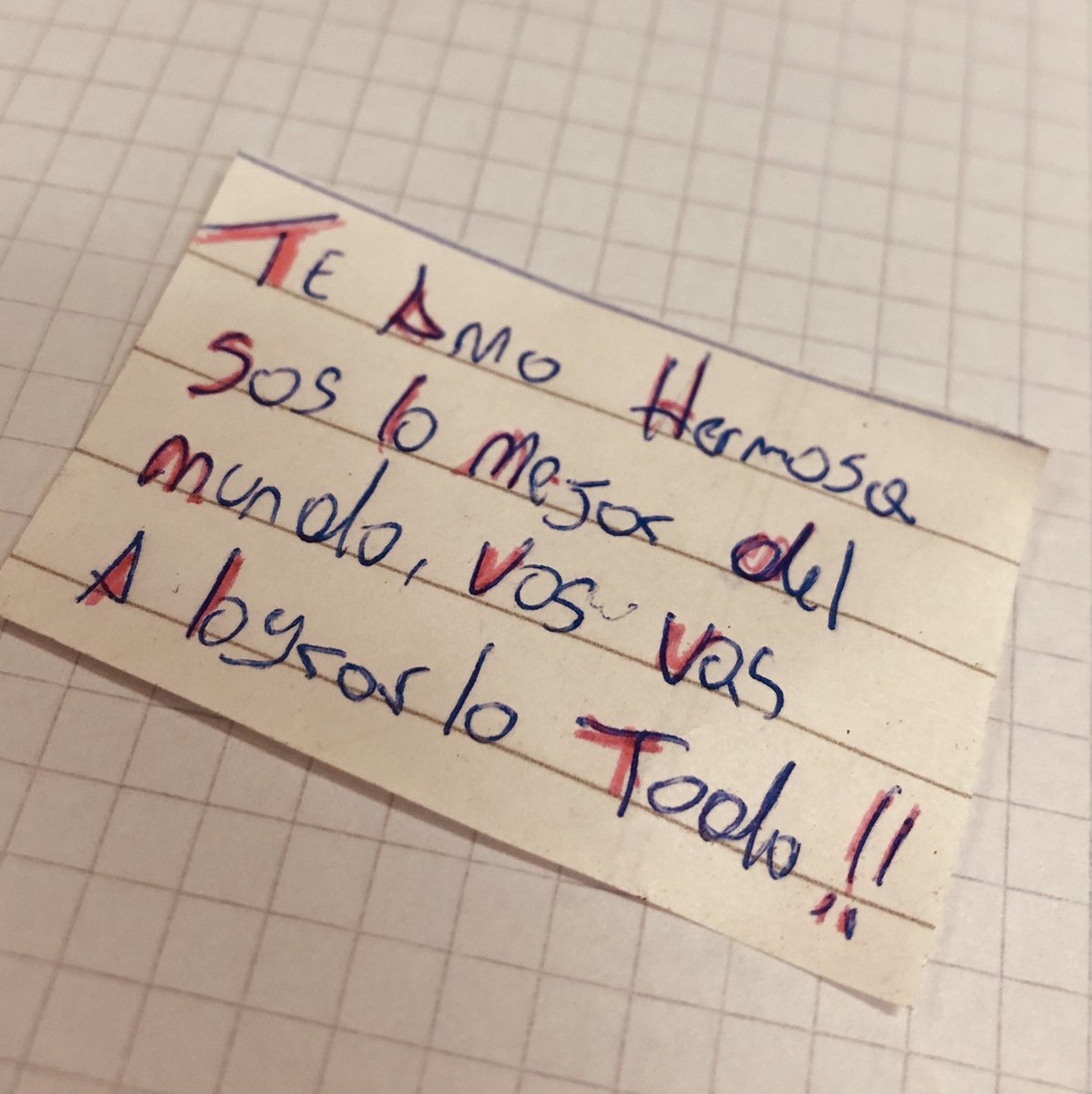Leonelaa_rodrii's tweet photo. Encontré este papelito en mi cartuchera 🥹❤️‍🩹 https://t.co/jy2QX7qDzX