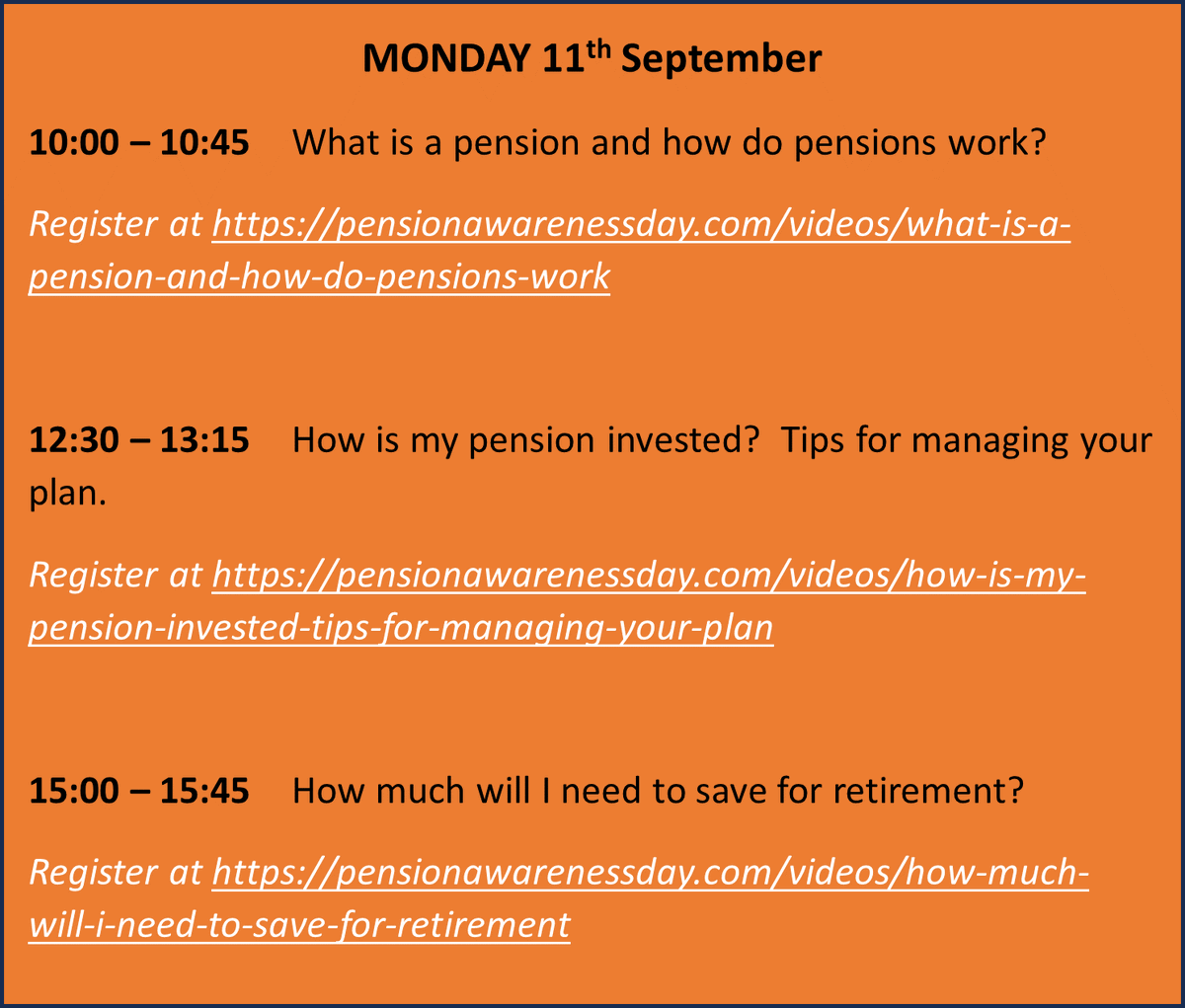 desire_wm's tweet photo. Pension Awareness Week is coming
Get involved between Monday 11th &amp; Friday 15th September
https://t.co/Dt7HNQAvKR
Want free, impartial, and straightforward pension information? Join Monday’s Live shows
If you have any questions about what you have learnt  contact us
#dwm #pension https://t.co/Ckv5Elo9HO