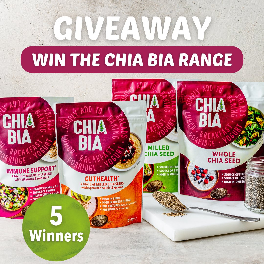 chiabiaseed's tweet image. GIVEAWAY🚨❗️Win the Chia Bia Range🌟😍 (5 Winners)

To enter simply: ⁣ 
1. Follow @chiabiaseed
2. Comment (unlimited entries) ⁣ 
3. Retweet ⁣ 

Competition ends October 1st, open to UK &amp;amp; Ireland entrants only. You will ONLY be contacted by the official
@chiabiaseed
