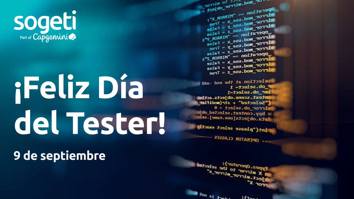 SogetiSpain's tweet image. En este día tan especial para los #testerdesoftware , queremos reconocer su dedicación y pasión por asegurar que todo funcione a la perfección. 💻🥳

Y a ti, ¿te gustaría ser parte de nuestra familia de testers? 🚀 ¡Mira nuestras #ofertasdeempleo!
🔗 bit.ly/3q9kiwT