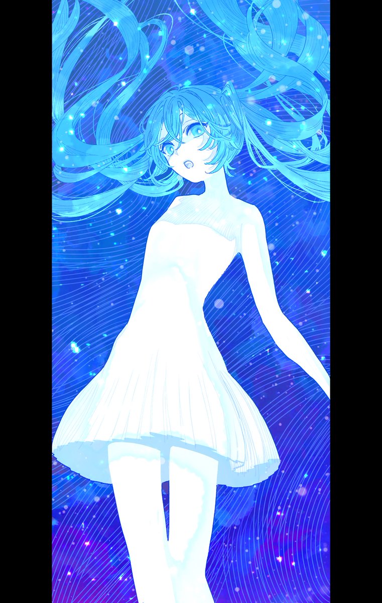 初音ミク 「はつねみくというむげんのうちゅう」|sekiのイラスト