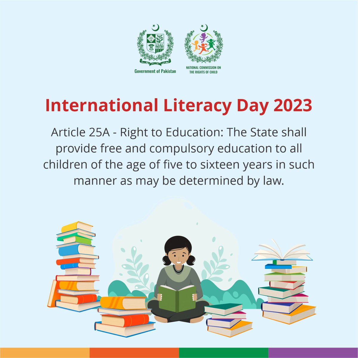 Education is fundamental rightt of every child from age 5 to 16 in Pakistan.

#Right2Education
#LitracyDay