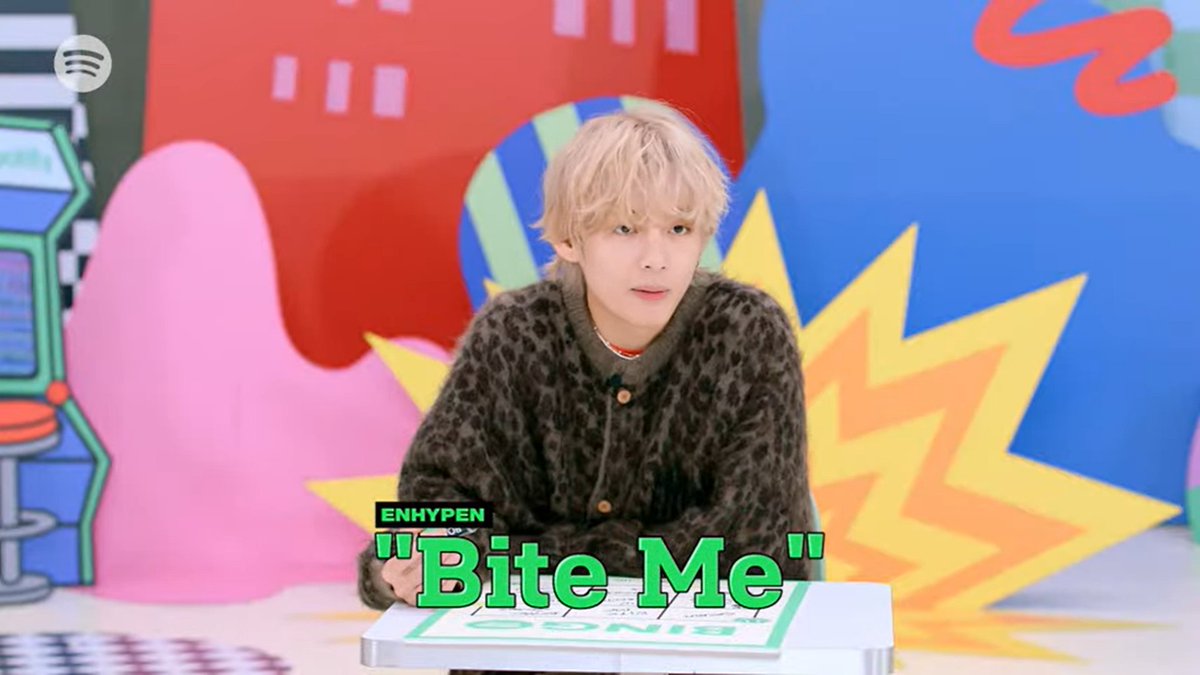 viraltakes's tweet image. BTS' V recently named 'BITE ME' by ENHYPEN as one of his current favorite songs.