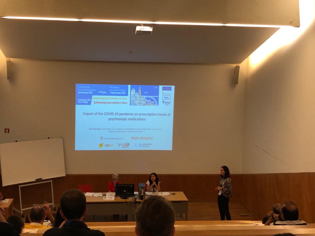 Presenting our results on the impact of the COVID-19 pandemic on prescription trends of psychotropic medications at #SEEPorto23 💊📈 @IDIAPJGol @sidiapdatabase
