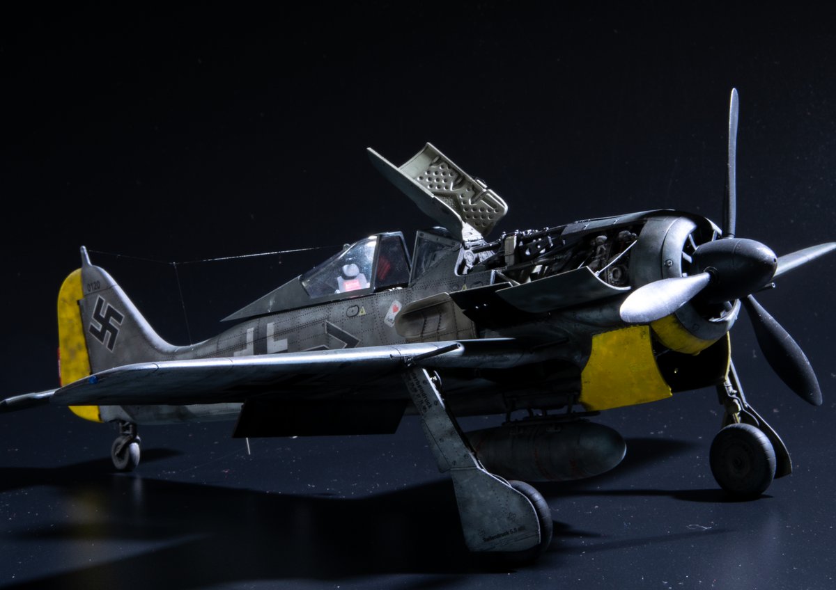 kurage_models's tweet photo. ボーダーモデル1/35 FW190A-6完成しました。 https://t.co/mcOKea2n27