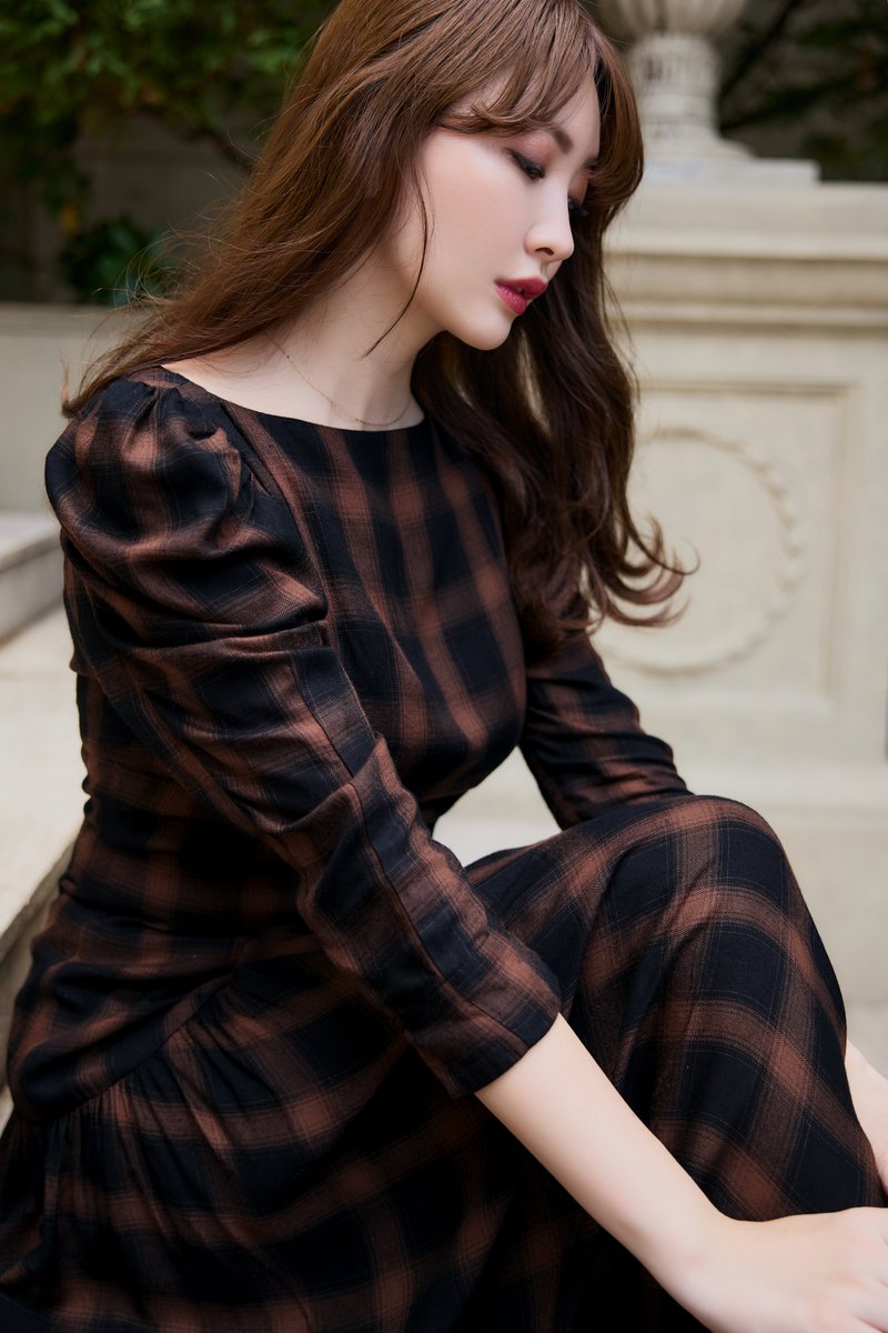 【極美品】 Her lip to Roanne Over Check Dress 極美品】 Her lip to Roanne Over Check Dress