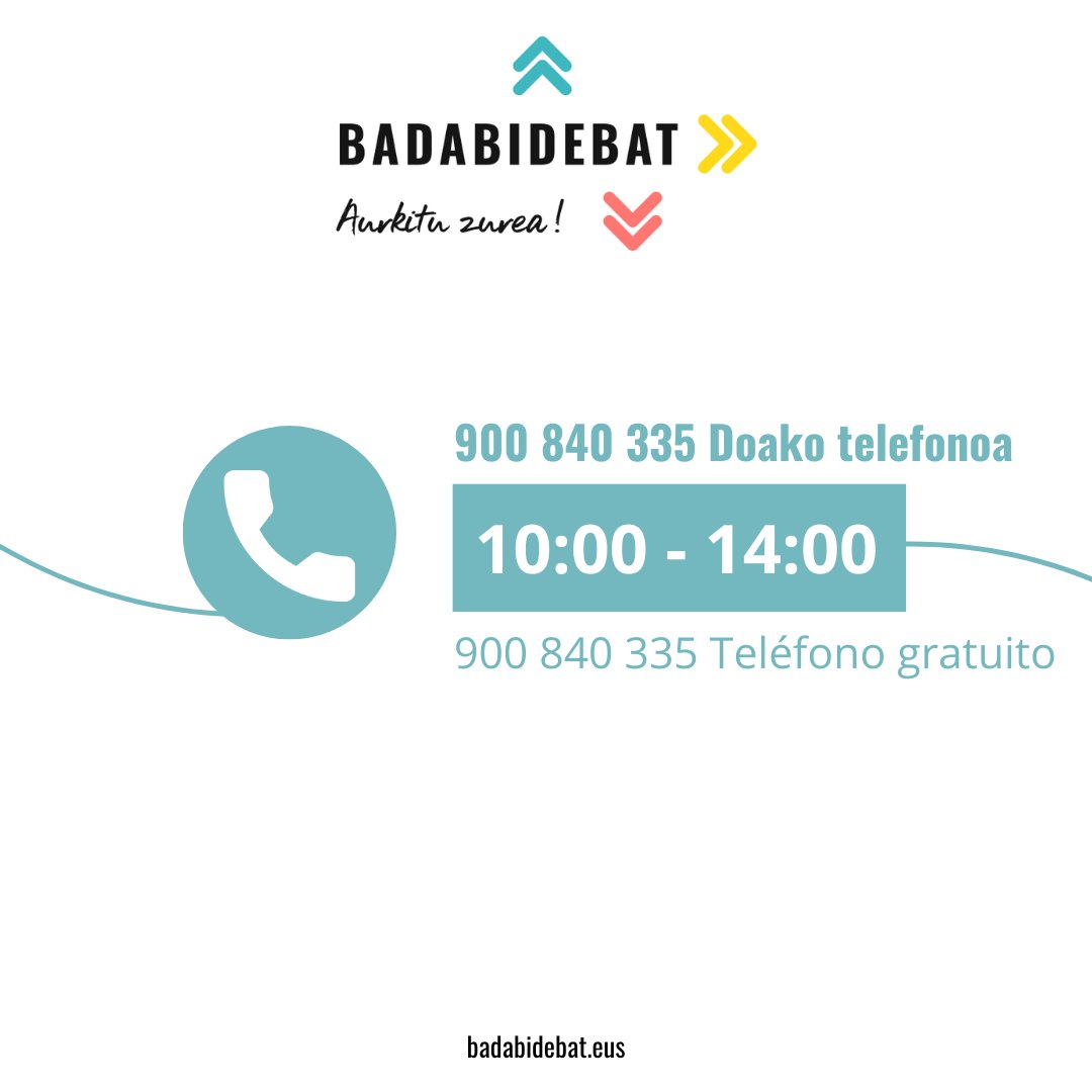 BadaBideBat's tweet photo. ⚠Hala eta guztiz ere, zure egoera larria bada eta momentu arreta behar baduzu, 900 940 945 zenbakira deitzea gomendatzen dizugu, Gipuzkoako Itxaropen Telefonoko kideek entzuna sentitzeko aukera eskainiko dizute. https://t.co/x5fGPQd6Sy