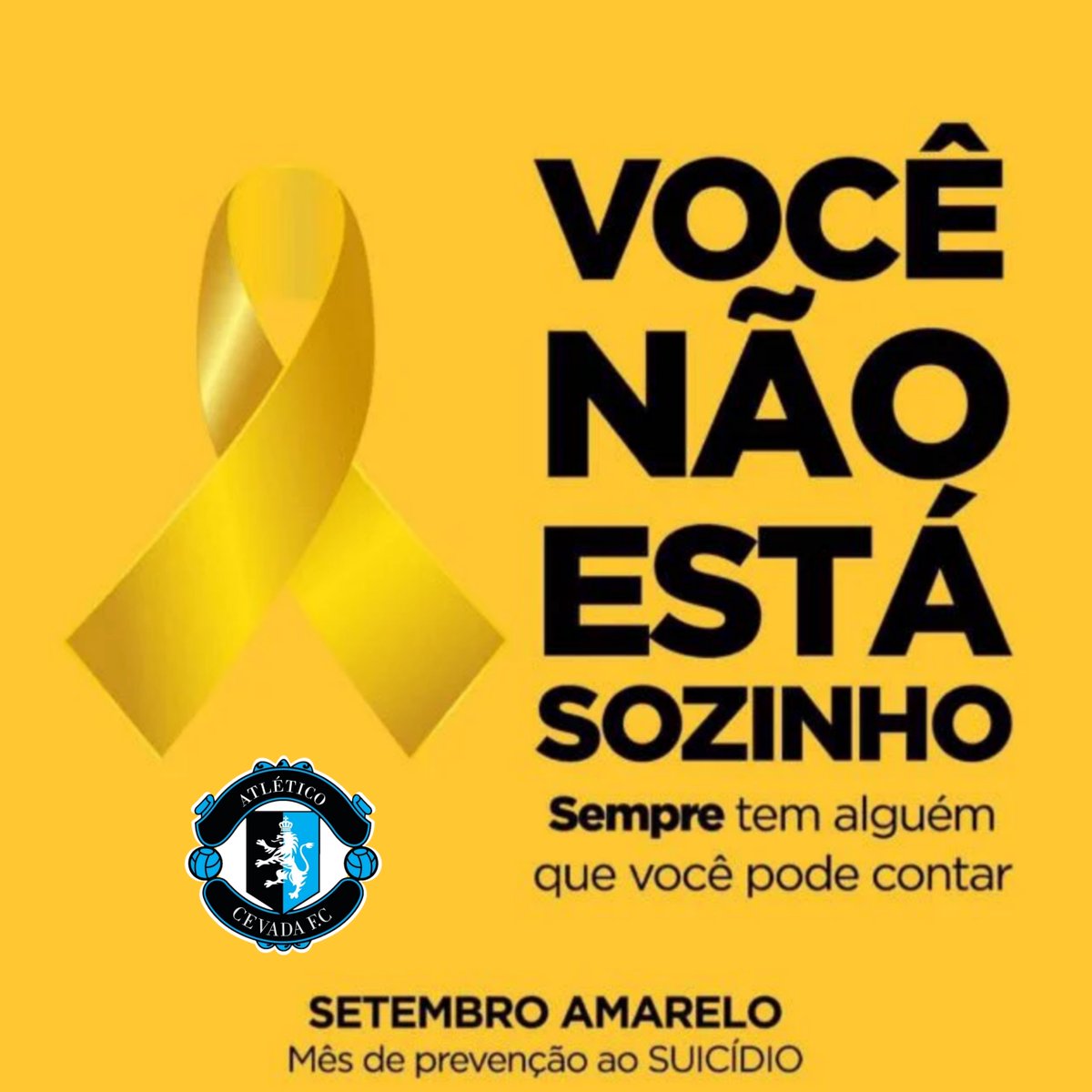 atlcevadafc's tweet photo. Estamos no mês de Setembro, e com ele vem a oportunidade de falar sobre um assunto que é de extrema importância: a prevenção do suicídio. https://t.co/qR4D2X0NFC