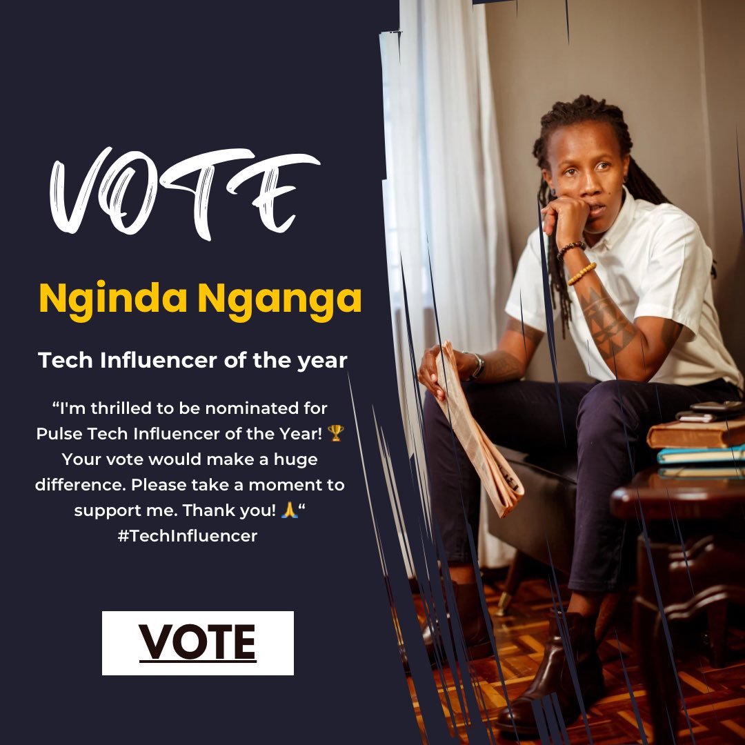 NgindaNganga's tweet photo. Please vote vote vote 🙏🏿🙏🏿

https://t.co/ErhNqa8Bob https://t.co/N5dcMQRhbA