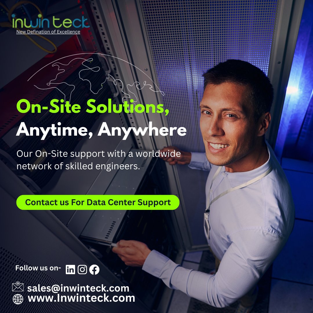 Inwinteck_com's tweet image. When your business needs a helping hand, our team is ready to deliver on-site support whenever and wherever you need it.🔧

Visit us- inwinteck.com
For maintenance support - 022-46059220

#InwinTeck #DataCenterMaintenance #ITFieldEngineerSupport #DataCenterIssues