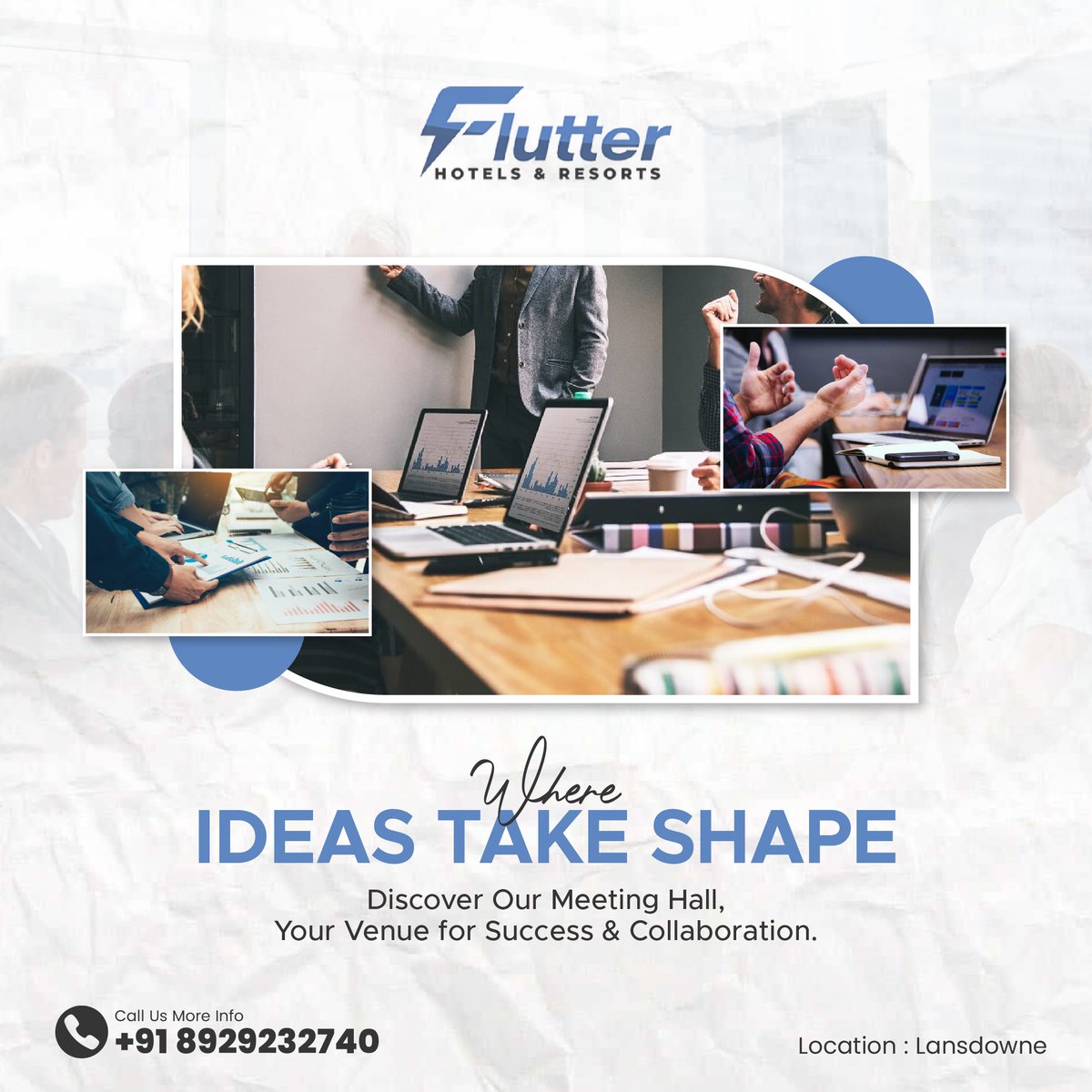 flutterhotels's tweet photo. The stage is set for success in our meeting hall. Elevate your business endeavors at Flutter Hotels.

Contact us on :
☎️ : 8929232740
📧 : flutterhotelsresort@gmail.com
📍 : Palkot, Lansdowne, Uttarakhand 246155

#flutter #flutterhotelsandresort #hotels #resorts https://t.co/ij1vJlsDdN