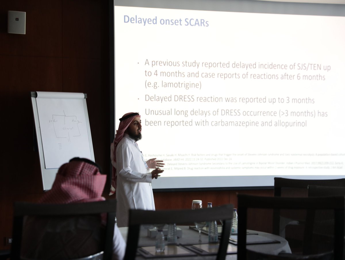 SSCP_KSA's tweet photo. Starting off the 2nd workshop of #SSCP23, "Assessment of dermatological adverse reactions: hands-on training" with Dr. Wafa Alshehre, 
 Dr. Solaiman Alhawas and Dr. Tuqa AlKaff

#SSCP23 https://t.co/X7VyTojN4A