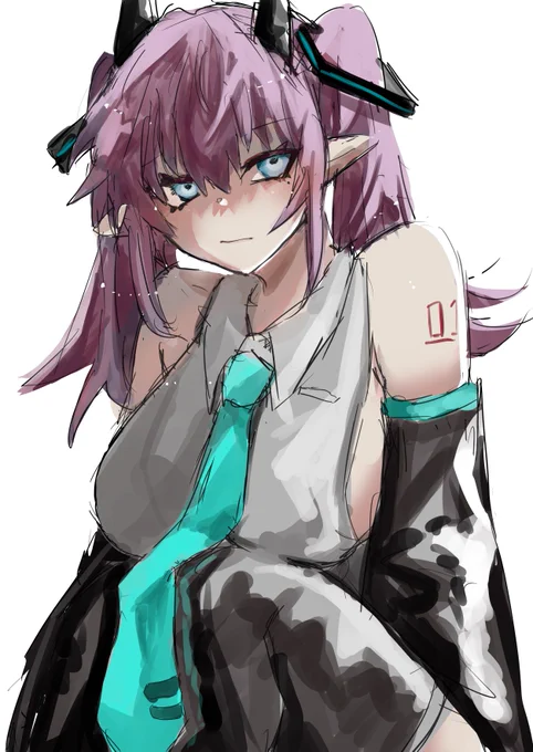 #アークナイツ歌姫なヤトウ描きました。 