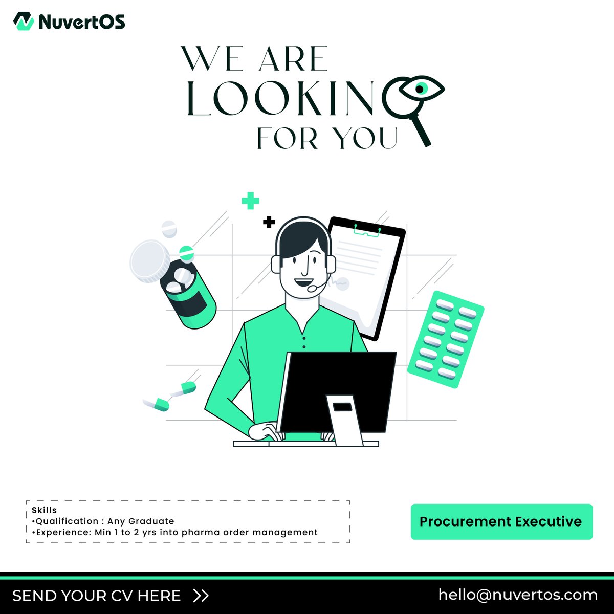 nuvertos's tweet photo. We're on the lookout for a Procurement Executive. Ready to join our operations team? 💼🌟 Share your CV on hello@nuvertos.com
#JoinOurTeam #ProcurementJobs #ordermanager #ordersales #ordermanagement #operations #nuvertos #timestreamtechnologies https://t.co/uPQ2oQNkxQ