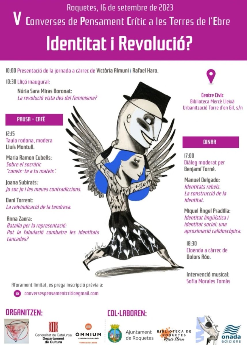 nuriajoana's tweet photo. Avui a
@SetmanariEbre
Podeu llegir un tastet de les reflexions que farem el proper dissabte 
🗓️#16deSetembre
📍@BiblioRoquetes
#identitat
#revolució
#filosofia
#feminisme https://t.co/fK9b8Ig3AI