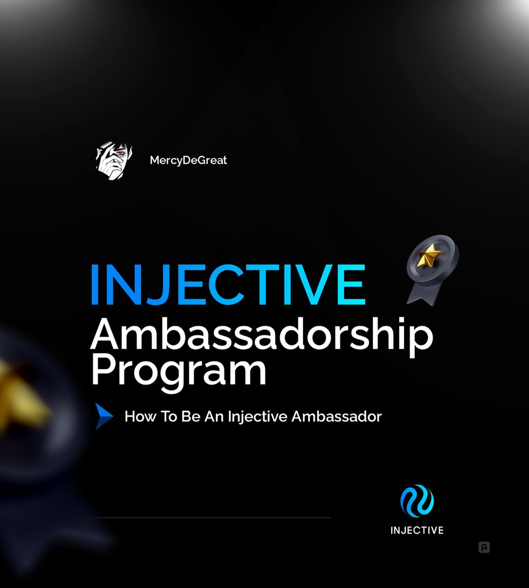 MercyDeGreat's tweet photo. Did you know that you can be an ambassador for one of the fastest blockchains?

Being an ambassador for a blockchain has many exciting benefits.

Here I'll explain what it takes to join the @Injective_ Ninja Masters Ambassador program

🧵🥷 https://t.co/m1G3qN5f7x