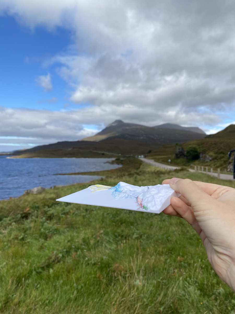 For our second year mapping trip to NW Scotland, we are using elevation data to 3D print field areas! This has been a great teaching tool to help explain how the geology interacts with the topography! Here is the shore of Loch Assent (in 3D print and reality!)