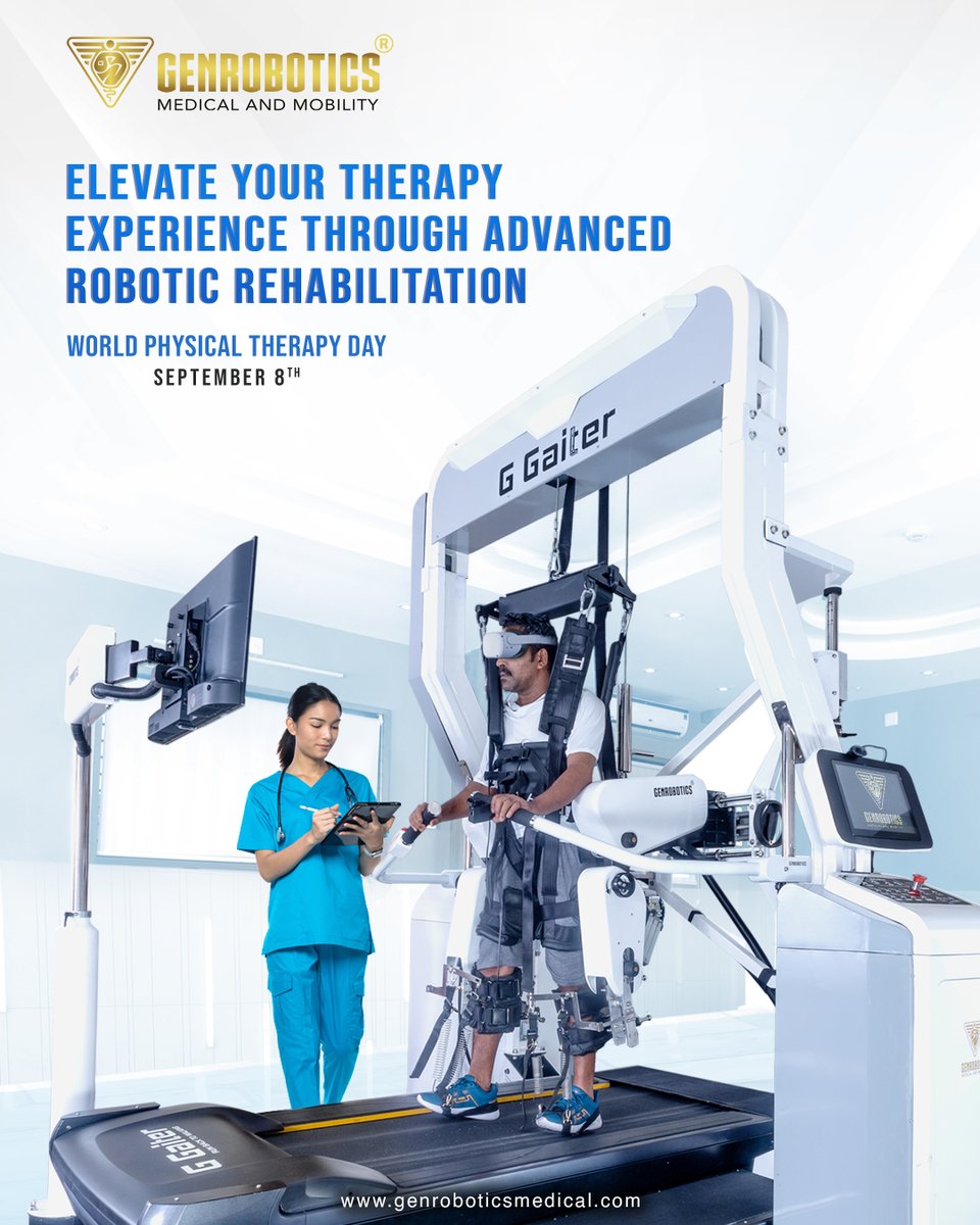 Happy #WorldPhysicalTherapyDay! 🌐 Celebrating advancements in #PhysicalTherapy that transform lives. We're proud to lead innovation with #Genrobotics' G Gaiter, offering hope on healing journeys. #RehabTech #HealthcareInnovation #AccessToCare #Wellness 💪🏥