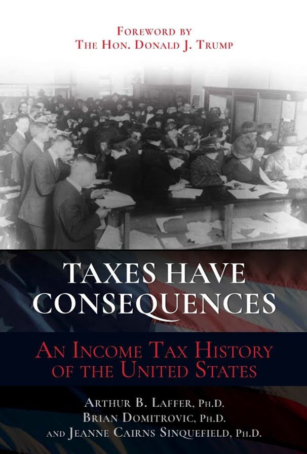 KingSpengler's tweet photo. This is a very interesting book by the inventor of the Laffer Curve, which graphically explains that diminishing (marginal) returns sets in after an optimal tax rate that absolutely maximizes tax revenue.  If a government charges more than this optimal rate, as many do, a (dead weight) loss to society occurs, which damages the respective country's economy with increasing severity.