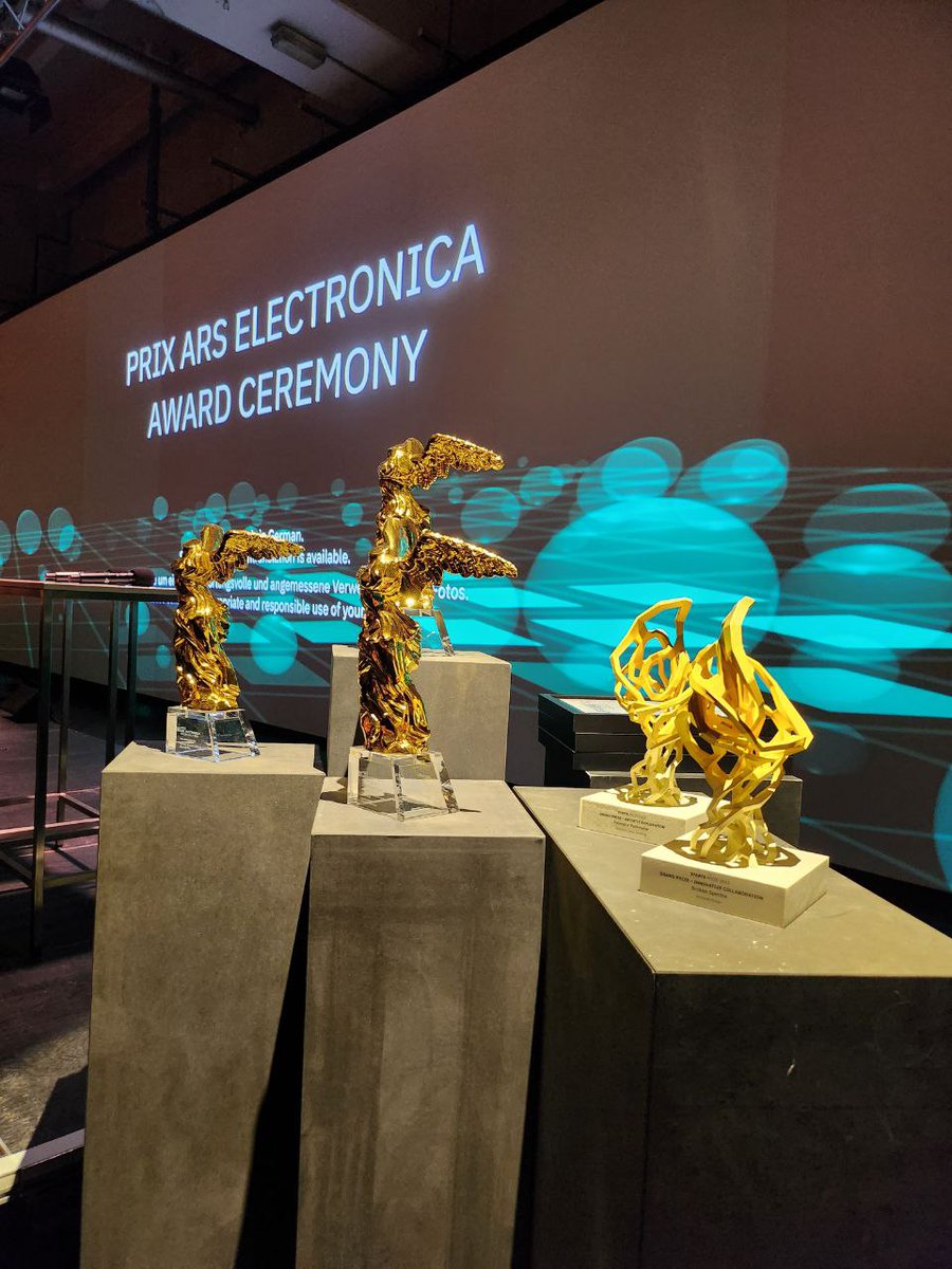 transcribathon's tweet photo. Thanks for a wonderful awards evening and congrats to all the amazing projects, which got the various prizes of #arselectronica23:
https://t.co/3qr51eYAGN
https://t.co/Jven0AshqD
https://t.co/frA8JOe8rI
#citizenscience @EUCitSciProject @EuCitSci https://t.co/Chq9vkTFuH