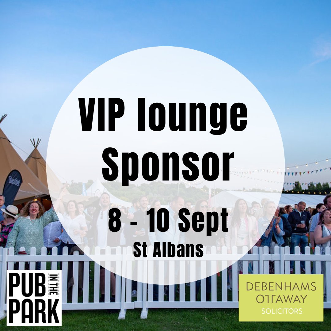 Today kicks off <a href="/Pubinthepark_/">Pub in the Park</a>  #StAlbans. We are sponsoring the VIP lounge and look forward to seeing you there if you have a VIP ticket. We are a running a game in the lounge and 2 lucky winners can bag a luxurious hamper, or a voucher for THOMPSONS.
#Proudsponsor #PITP2023