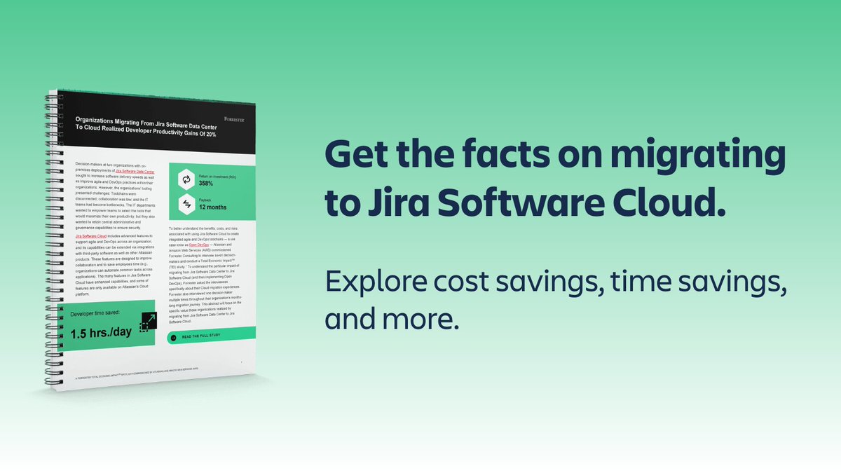 No need to stress over the full cost-benefit equation of migrating to Jira Software Cloud - we've got it covered. Get all the ROI details in this Forrester Spotlight report. 
Empower your teams for success and fuel your software delivery evolution!
 oal.lu/gYfvn