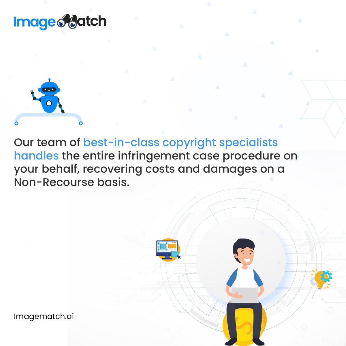 ImageMatch's tweet image. Guard your creativity with ImageMatch! 🎨🛡️

Our advanced AI finds image matches, pinpoints infringements, and offers litigation finance for fee recovery. Protection first, no win, no cost. Try ImageMatch FREE! 🚀

#ImageProtection #CopyrightDefenders  #ImageMatch #AI #Copyrights