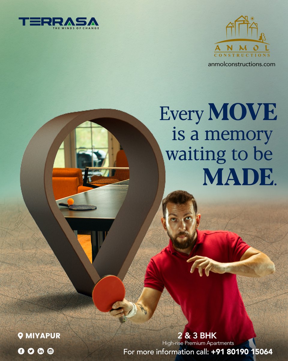 AnmolConstructi's tweet photo. Where leisure and luxury intertwine, the indoor game zone in Anmol’s Terrasa is where playtime becomes a lavish affair.

#anmol #anmolconstructions #terrasa #luxuryhome #GatedCommunityApartments #2bhk #3bhk #highriseapartments #Patancheru #Miyapur #Hyderabad #telanaganarealestate https://t.co/yyFVZ8wvti