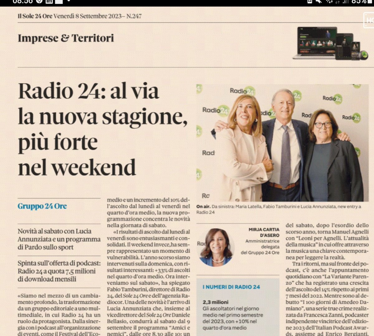 Maria Latella tweet media