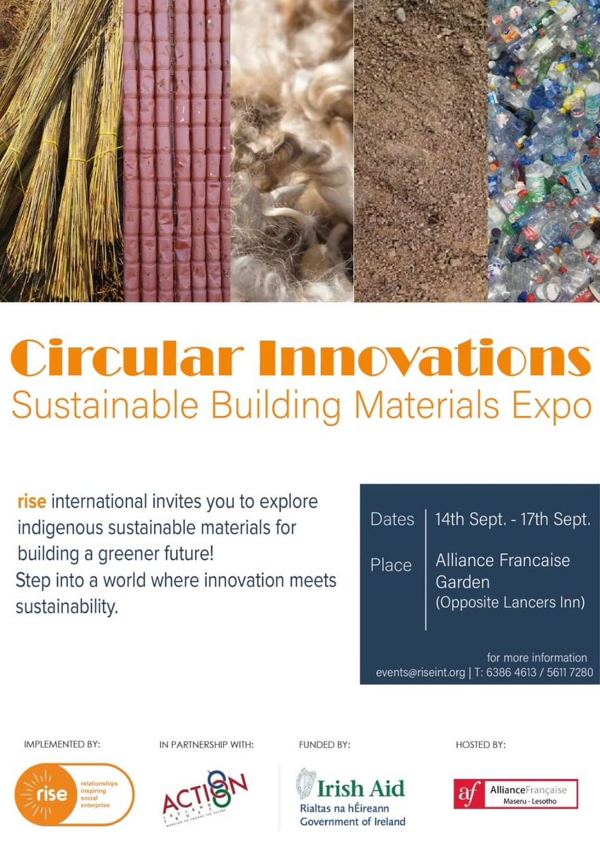 Are you a circular economy enthusiast? Do you care about the green economy? We have a Circular Innovations Expo that you may find informative and exciting. 

📅 14 - 17 September 2023
⏰ 12:00 -17:00
📍  Alliance Francaise Garden. 

#Circularinnovations #Lstwitter