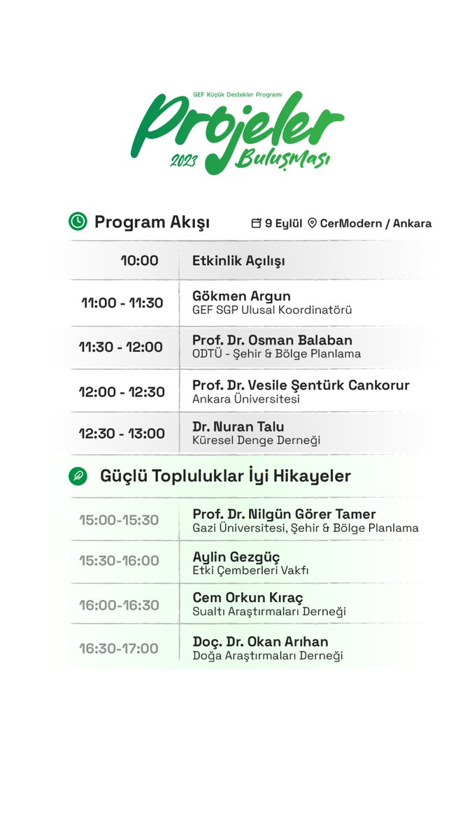 undpturkiye's tweet photo. Topluluk eylemi yoluyla insan ihtiyaçları ile çevre arasındaki dengeyi korumayı hedefleyen BM GEF Küçük Destek Programı 30. yılını kutluyor!

9 Eylül'de CerModern'de düzenlenecek etkinliğimizde programın desteklediği #SivilToplum kuruluşlarının deneyimlerini birlikte keşfedelim. https://t.co/riWQFz2oaq