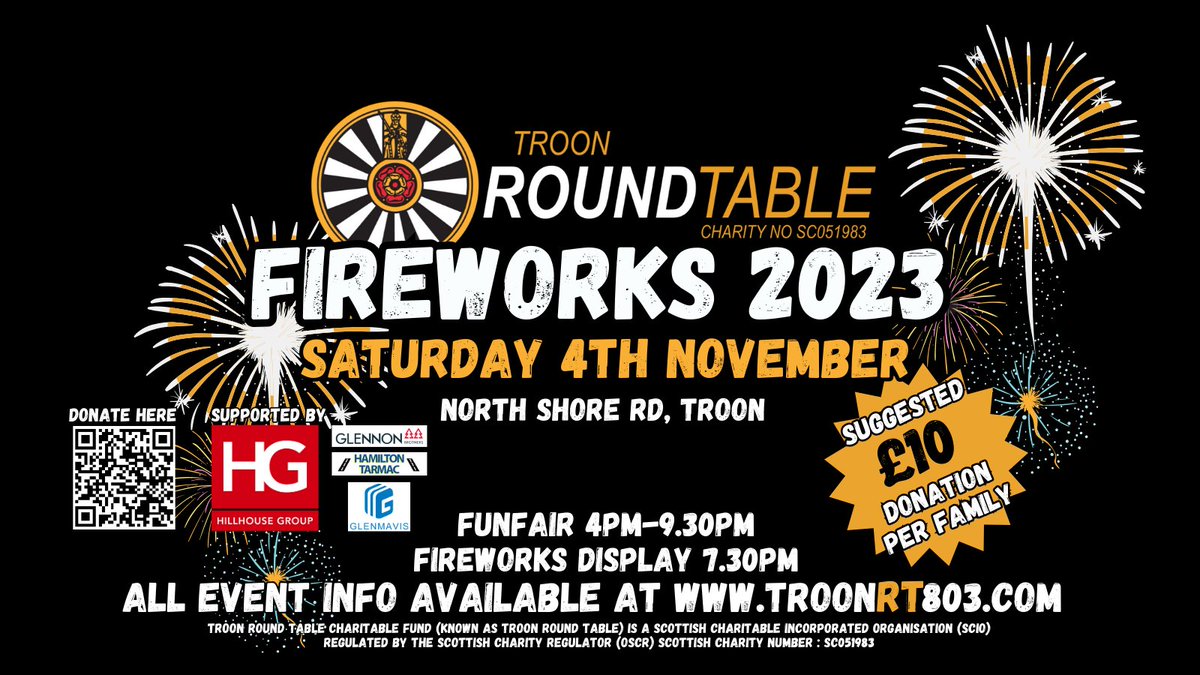 Planning is well underway for this year's community fireworks event. A date for the diary.....

#TRTFW2023 #DoMore #Community