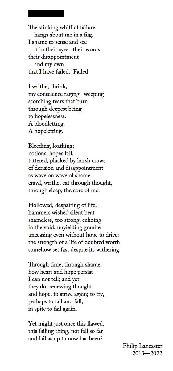 I haven't had the space of mind to be able to write much, if anything, for a few years. Just occasionally, though, I revisit old drafts and try to tease them on. This is one that sometimes feels more present than others. #poetry