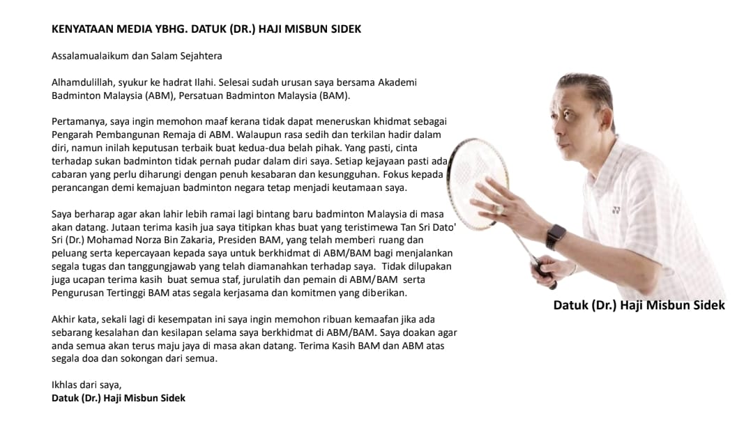 Misbun Sidek tweet media