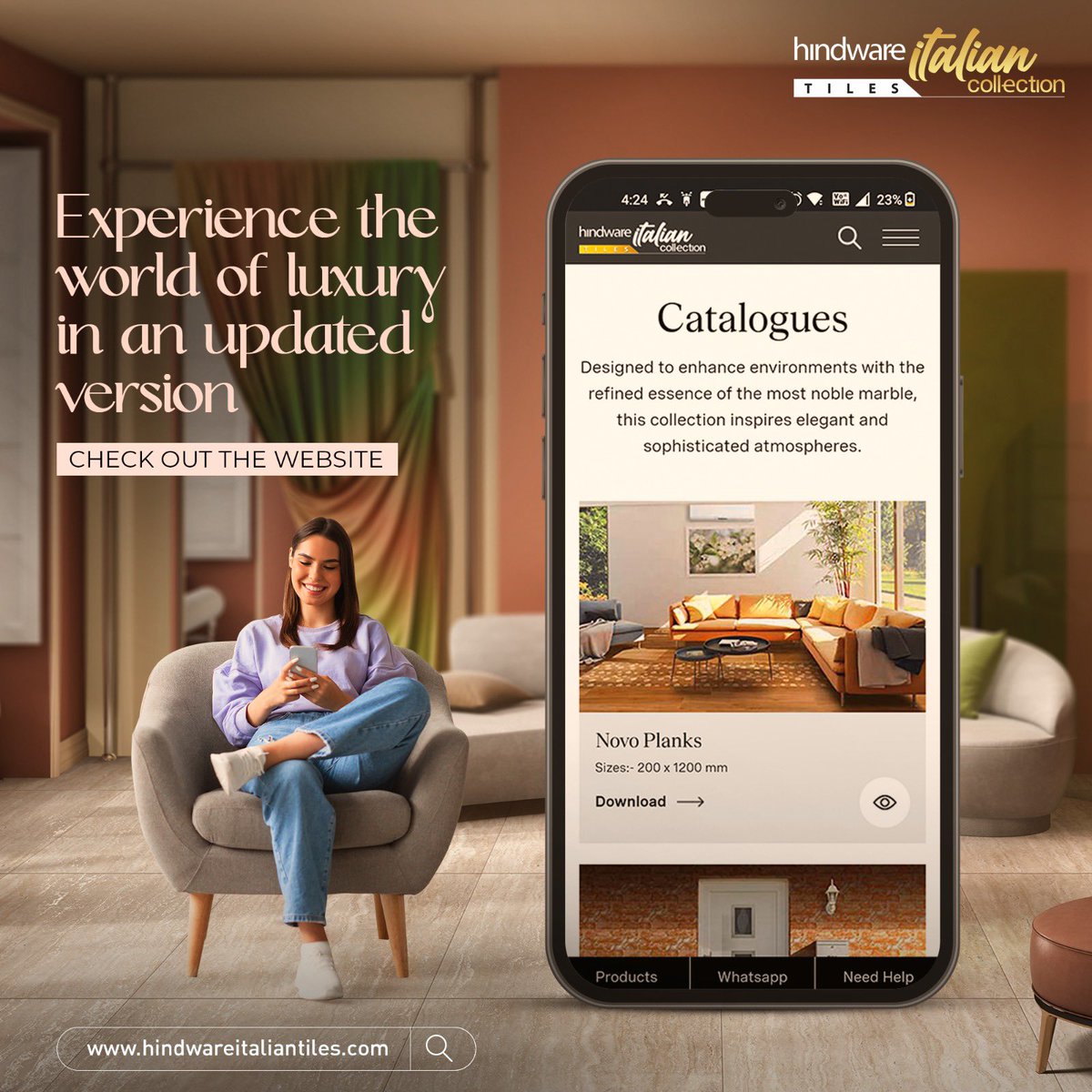 hindware_tiles's tweet image. Discover the new tiles collection with an updated version of the Hindware Tiles website. Check out the link in our bio.

#HindwareItalianCollection #HindwareTiles #TilesCollection #Website #LargerThanLife