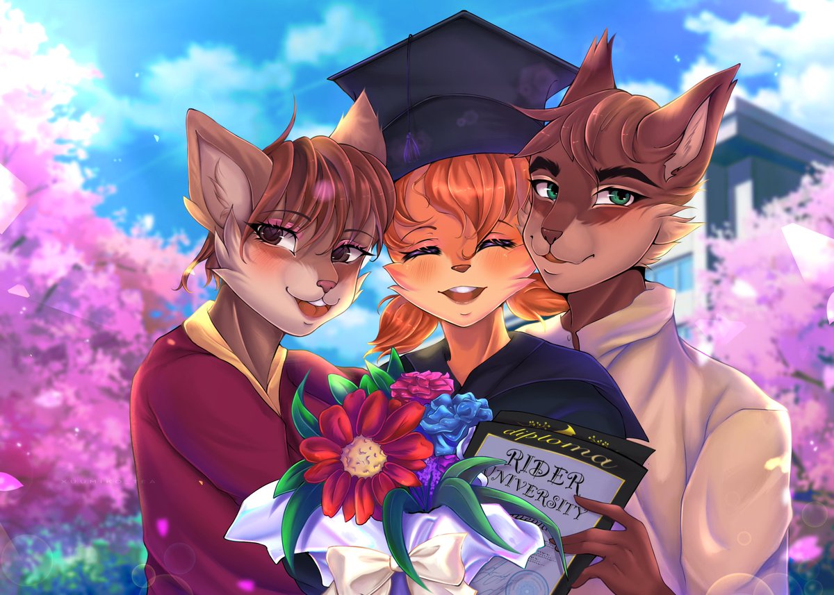 Xuumiko_Tea's tweet photo. Cm for Seroster 
🎓 Shema's graduation

#イラスト #furry https://t.co/trYIWVKTAw