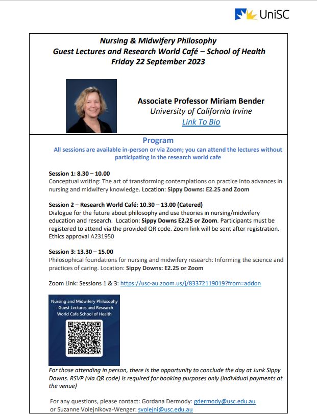 We have an exciting opportunity coming up with visiting Scholar Miriam Bender presenting two guest lectures and an online or in-person research project.   

A flyer about the event is attached.  

Please follow this link for Registration: forms.office.com/Pages/Response…

Thank you.