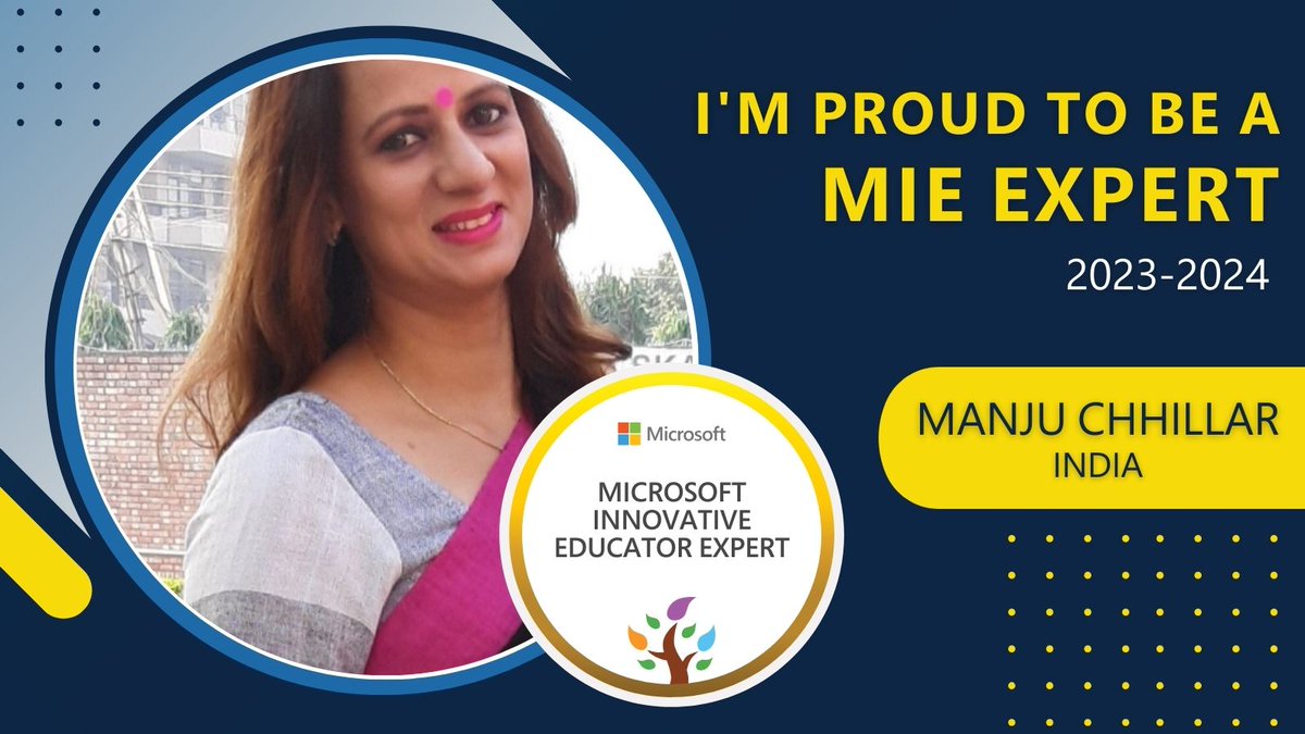 Thrilled to announce my selection as an MIE Expert for the 2023/24 term, marking my 9th consecutive year in this esteemed role!
I am eager to collaborate with MIE Experts from diverse corners of the globe. 🌎
#MIEExpert #MicrosoftEdu #microsofteducation