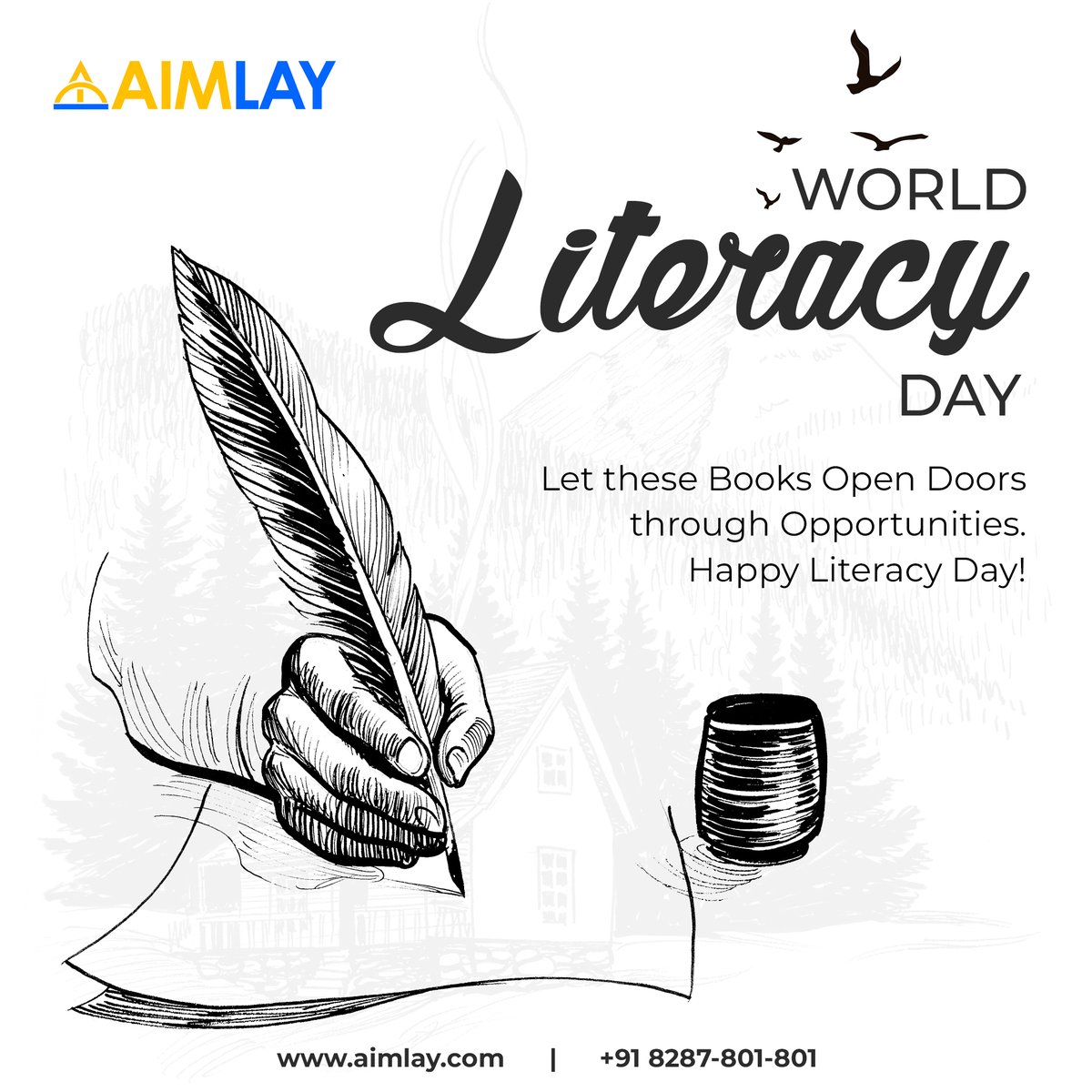 AimlayIndia's tweet photo. Happy International Literacy Day! Let's work together to ensure education reaches every corner of the world, bringing a brighter future for all.

Visit us: https://t.co/oaPBauLKRD

#aimlay #aimlayservices #InternationalLiteracyDay #InternationalLiteracyDay2023 #G20SummitDelhi https://t.co/wAKKNW6lrz