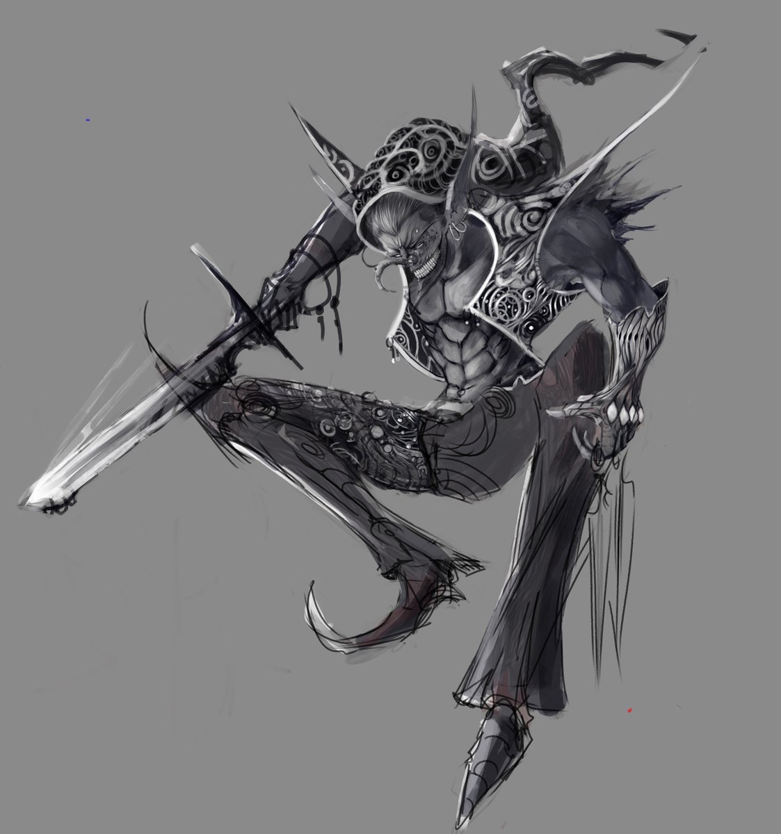 Final fantasy inspired Goblin
Commissions open
Streamed on Twitch
Roughly 3ish hours

insta:instagram.com/ilyfeu/

#FinalFantasy  #goblin #darkart #twitchart #conceptart #monster